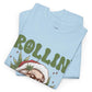 Rollin’ Into The Holidays Santa T-Shirt Christmas Stoner Graphic Tee - Bold Printed Tees