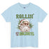 Rollin’ Into The Holidays Santa T-Shirt Christmas Stoner Graphic Tee - Bold Printed Tees