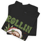 Rollin’ Into The Holidays Santa T-Shirt Christmas Stoner Graphic Tee - Bold Printed Tees