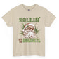 Rollin’ Into The Holidays Santa T-Shirt Christmas Stoner Graphic Tee - Bold Printed Tees