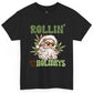 Rollin’ Into The Holidays Santa T-Shirt Christmas Stoner Graphic Tee - Bold Printed Tees
