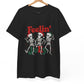 Feelin’ Jolly Skeleton Holiday Christmas Themed T-Shirt - Bold Printed Tees