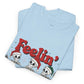 Feelin’ Jolly Skeleton Holiday Christmas Themed T-Shirt - Bold Printed Tees