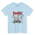 Feelin’ Jolly Skeleton Holiday Christmas Themed T-Shirt - Bold Printed Tees