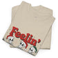 Feelin’ Jolly Skeleton Holiday Christmas Themed T-Shirt - Bold Printed Tees