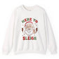 Here To Sleigh Santa Funny Chill Holiday Crewneck Sweatshirt - Bold Printed Tees