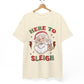 Here To Sleigh Santa Holiday Funny Chill T-Shirt - Bold Printed Tees