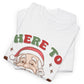 Here To Sleigh Santa Holiday Funny Chill T-Shirt - Bold Printed Tees