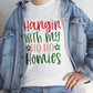 Hangin’ with My Ho Ho Homies Christmas T-Shirt Holiday Graphic Tee - Bold Printed Tees