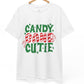 Candy Cane Cutie Holiday Adorable Christmas T-Shirt - Bold Printed Tees