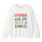 Hangin’ With My Ho Ho Homies Christmas Holiday Crewneck Sweatshirt - Bold Printed Tees