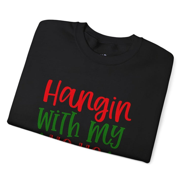 Hangin’ With My Ho Ho Homies Christmas Holiday Crewneck Sweatshirt - Bold Printed Tees