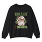Rollin Into The Holidays Funny Stoner Santa Christmas Sweatshirt - Bold Printed Tees