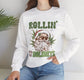 Rollin Into The Holidays Funny Stoner Santa Christmas Sweatshirt - Bold Printed Tees