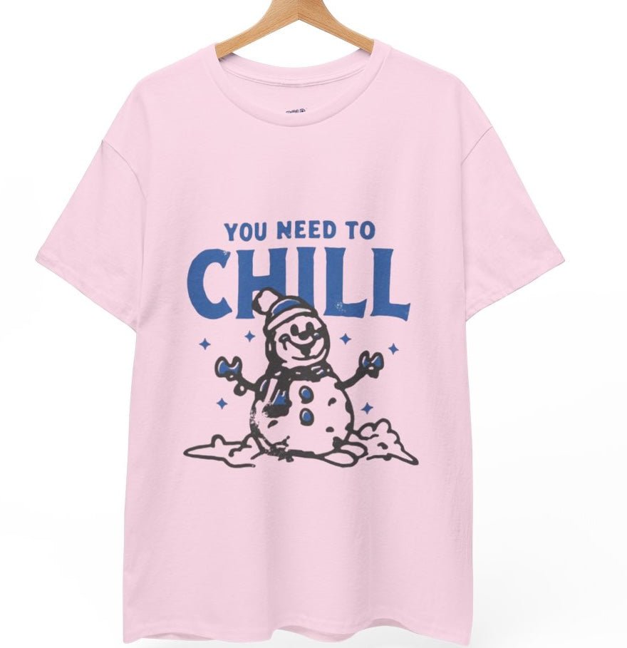 You Need To Chill Snowman Winter Holiday Graphic T-Shirt - Bold Printed Tees