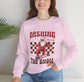 Dashing Through The Snow Skateboarding Santa Holiday Christmas Crewneck - Bold Printed Tees