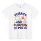 Turkey Football and Pumpkin Pie Thanksgiving Holiday Shirt - Bold Printed Tees