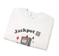 Jackpot Lucky Bastard Slot Machine Crewneck Sweatshirt - Bold Printed Tees
