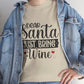 Dear Santa Just Bring Wine Funny Holiday Christmas Shirt - Bold Printed Tees
