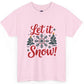 Let It Snow Christmas Snowflake Holiday T-Shirt - Bold Printed Tees