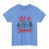 Let It Snow Christmas Snowflake Holiday T-Shirt - Bold Printed Tees