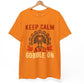 Keep Calm and Gobble On Holiday Thanksgiving T-Shirt - Bold Printed Tees
