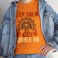 Keep Calm and Gobble On Holiday Thanksgiving T-Shirt - Bold Printed Tees