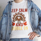 Keep Calm and Gobble On Holiday Thanksgiving T-Shirt - Bold Printed Tees