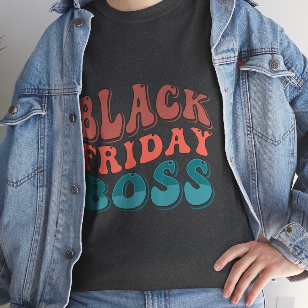 Black Friday Boss Funny Shopping T-Shirt - Bold Printed Tees