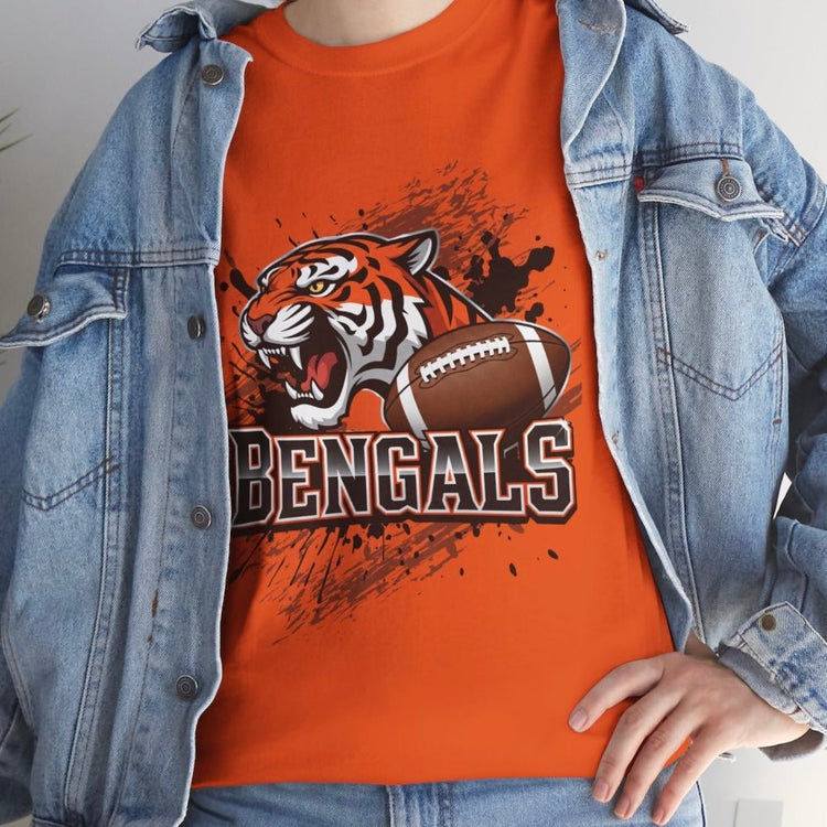 Bengals Football Fierce Tiger Bengal Cincinnati Graphic Shirt - Bold Printed Tees