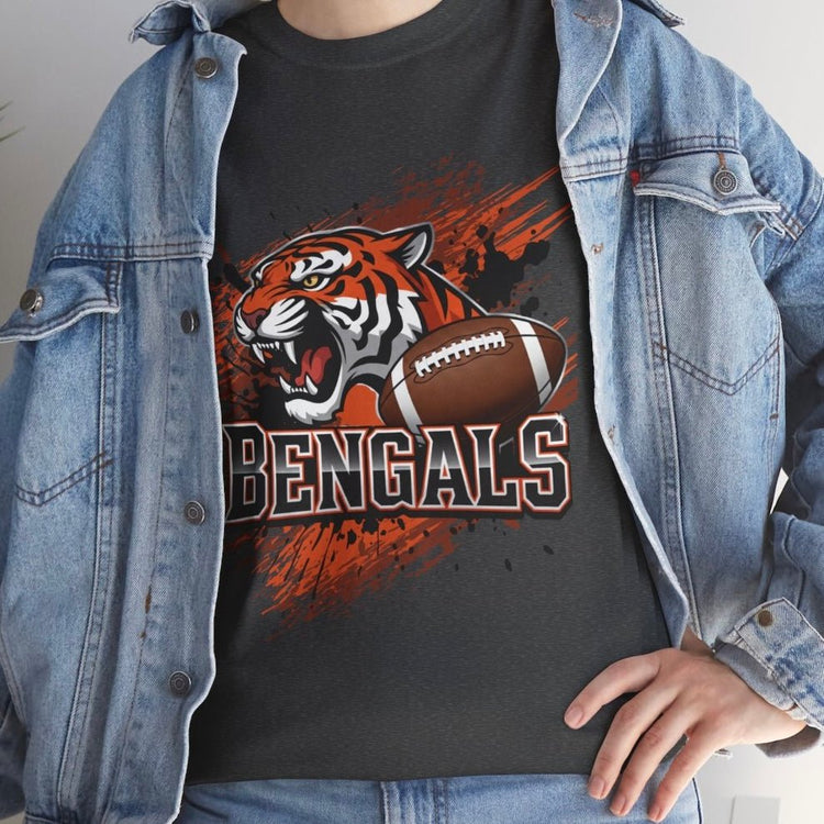 Bengals Football Fierce Tiger Bengal Cincinnati Graphic Shirt - Bold Printed Tees