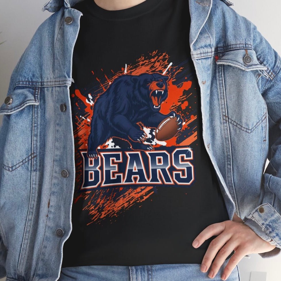Bears Graphic Football Chicago Graphic T-Shirt - Bold Printed Tees