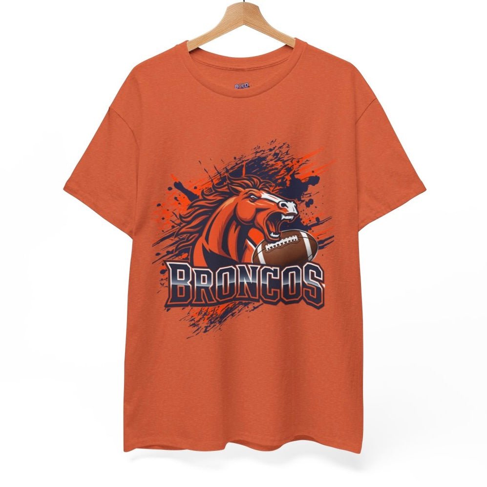 Broncos Football Sports Bronco Design Denver T-Shirt - Bold Printed Tees