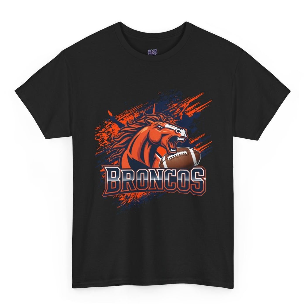 Broncos Football Sports Bronco Design Denver T-Shirt - Bold Printed Tees