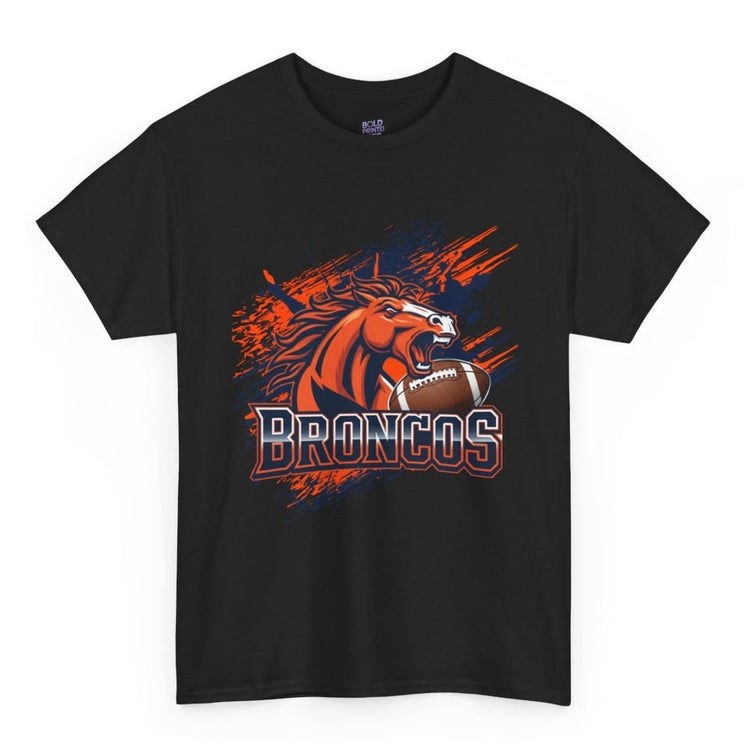 Broncos Football Sports Bronco Design Denver T-Shirt - Bold Printed Tees