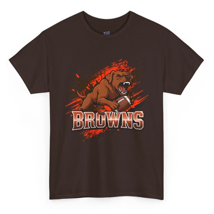 Browns Football Fierce Dog Cleveland T-Shirt - Bold Printed Tees