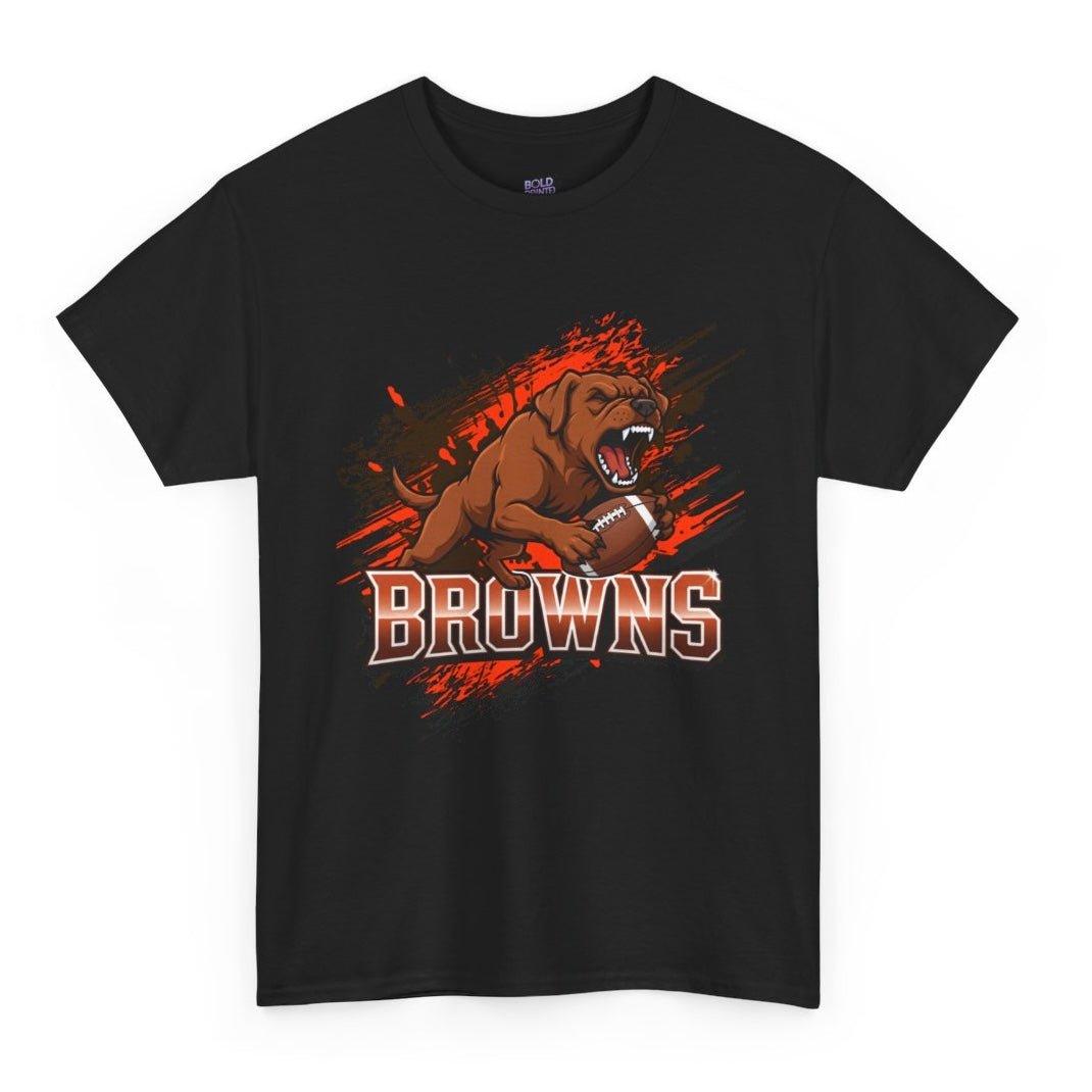 Browns Football Fierce Dog Cleveland T-Shirt - Bold Printed Tees