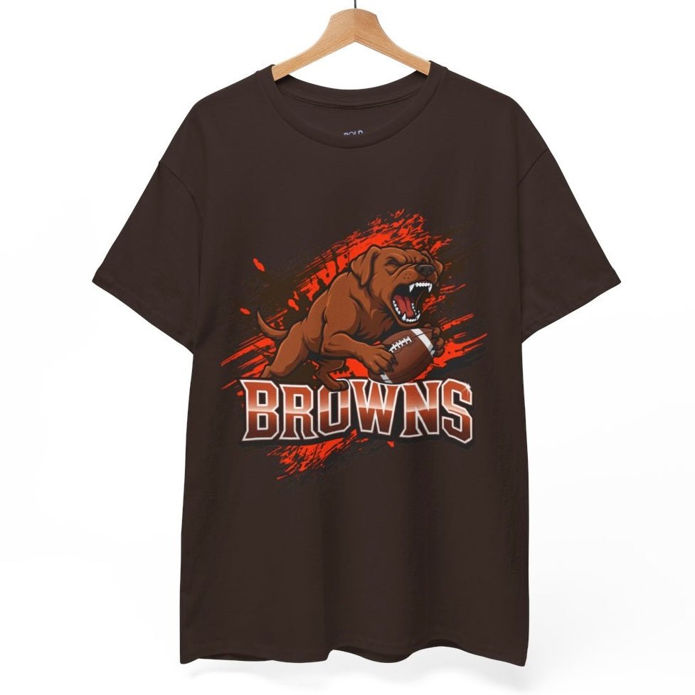 Browns Football Fierce Dog Cleveland T-Shirt - Bold Printed Tees