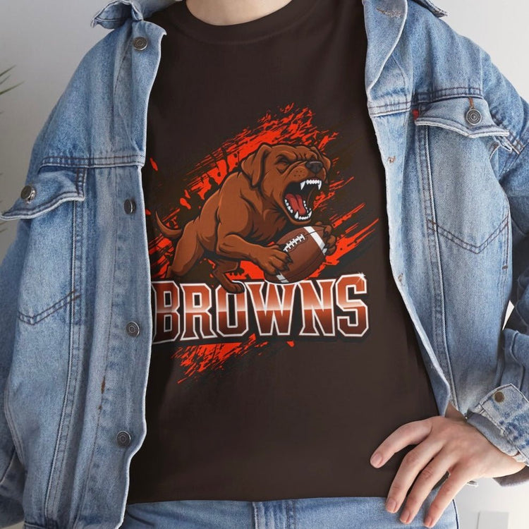 Browns Football Fierce Dog Cleveland T-Shirt - Bold Printed Tees