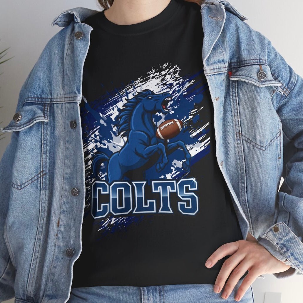 Colts Charging Horse Indy Football Graphic Shirt - Bold Printed Tees