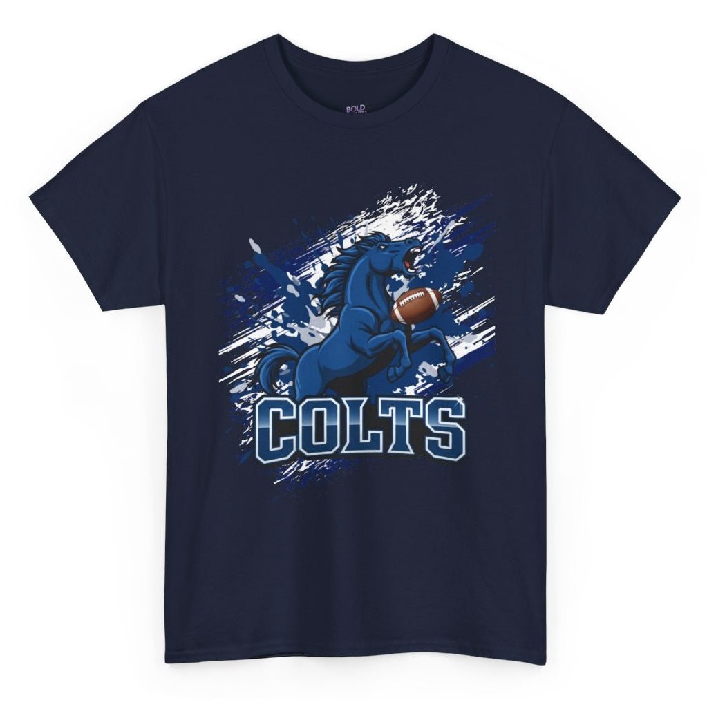 Colts Charging Horse Indy Football Graphic Shirt - Bold Printed Tees
