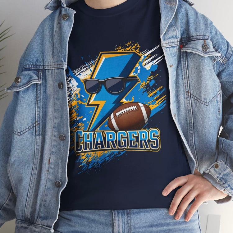 Chargers Football Lightning Bolt Design Los Angeles Shirt - Bold Printed Tees