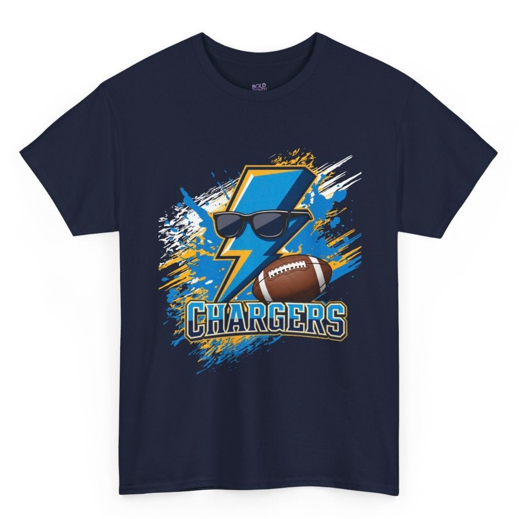 Chargers Football Lightning Bolt Design Los Angeles Shirt - Bold Printed Tees