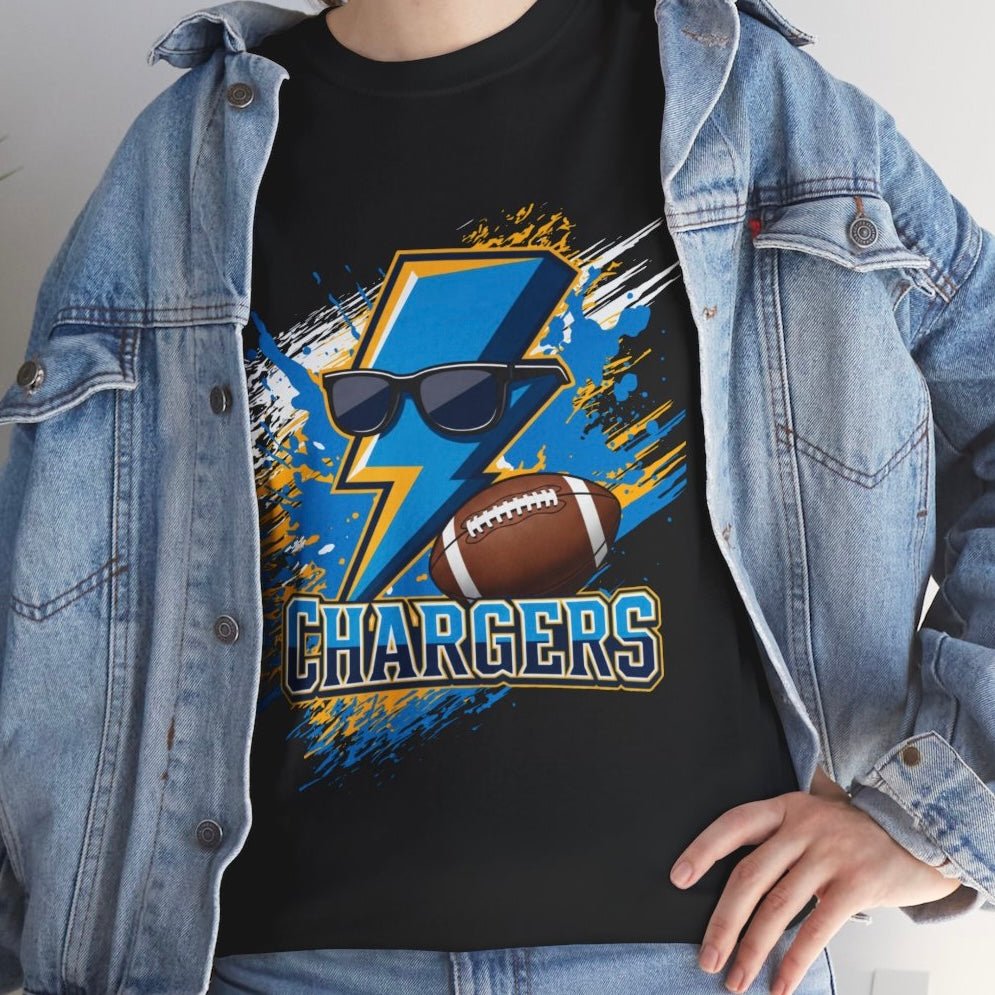 Chargers Football Lightning Bolt Design Los Angeles Shirt - Bold Printed Tees