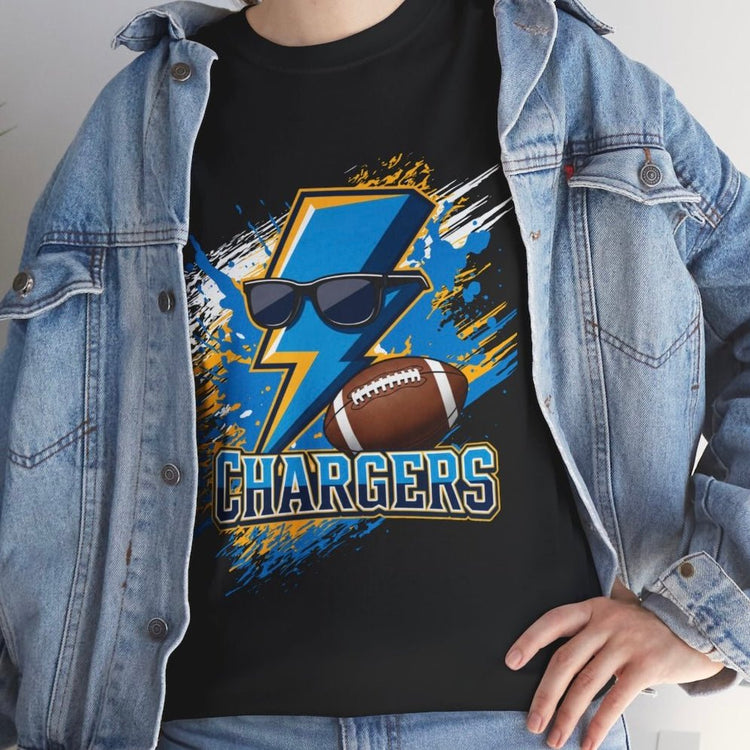 Chargers Football Lightning Bolt Design Los Angeles Shirt - Bold Printed Tees