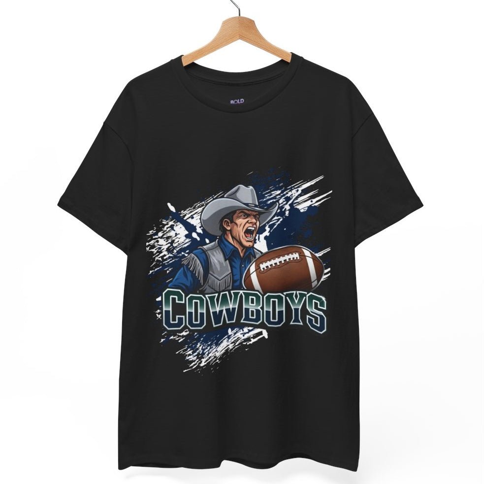 Cowboys Football Cowboy Design Dallas Graphic Shirt - Bold Printed Tees