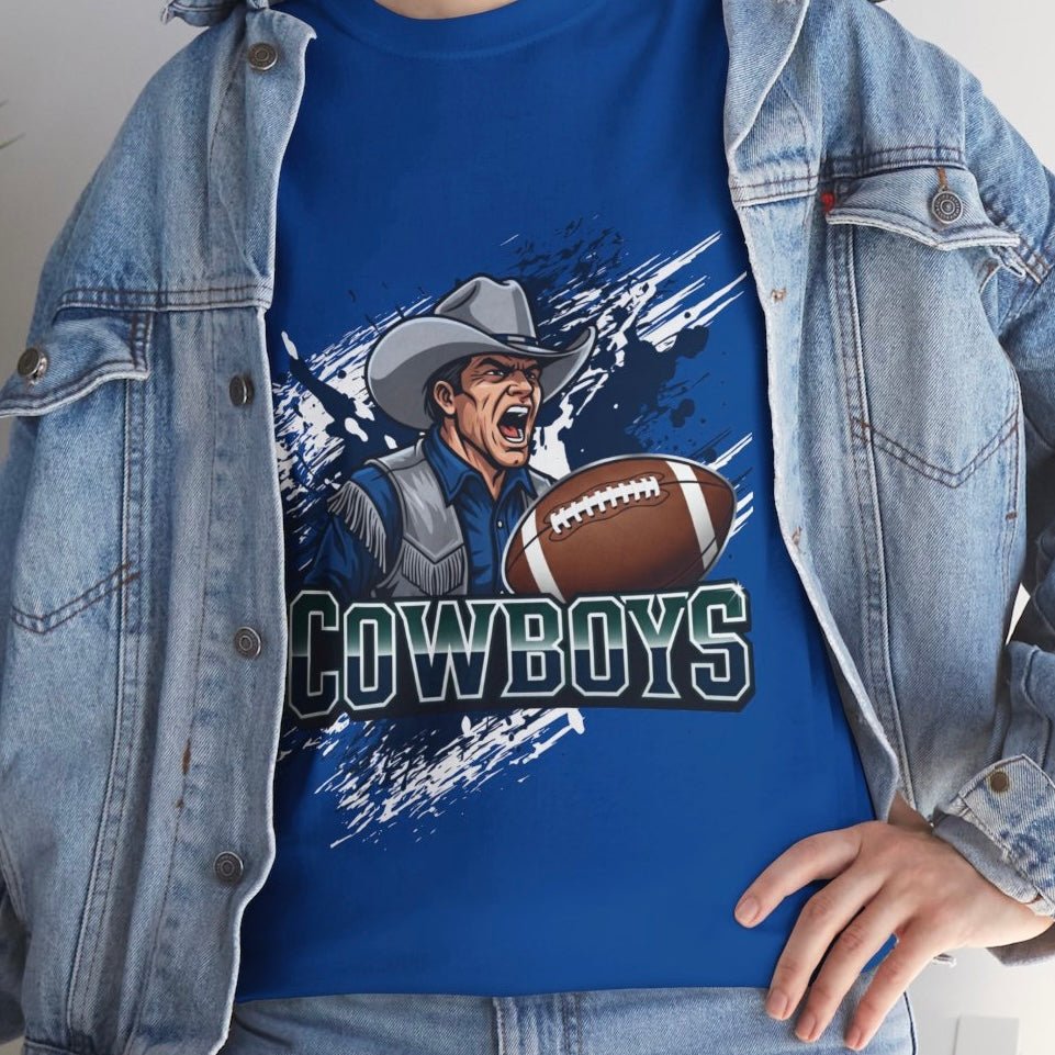 Cowboys Football Cowboy Design Dallas Graphic Shirt - Bold Printed Tees