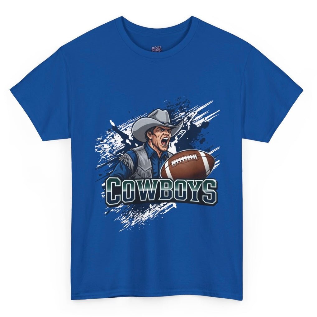Cowboys Football Cowboy Design Dallas Graphic Shirt - Bold Printed Tees