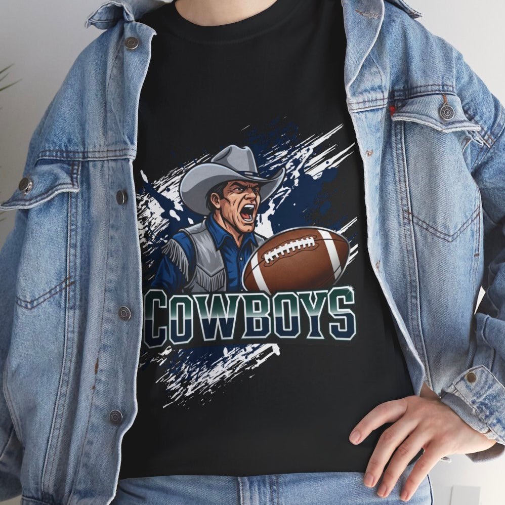 Cowboys Football Cowboy Design Dallas Graphic Shirt - Bold Printed Tees