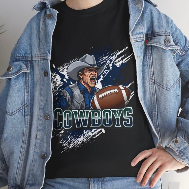 Cowboys Football Cowboy Design Dallas Graphic Shirt - Bold Printed Tees
